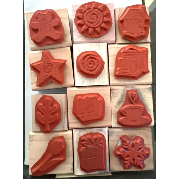 2000 Vintage Stampin Up! Portfolio Collection II Stamp Set of 12 - Picture 6 of 8